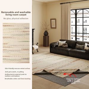 AOVOC | Washable Removable Dirt-Resistant New Design Non-Adhesive Simple Carpet Mat