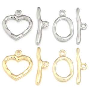 5Sets Stainless Steel Craft Toggle Clasps T Bar Connector Twist Toggle Bracelet Necklace Clasps for Diy Jewelry Making