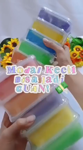 Slime Pelangi Tofu 200ml isi 5 pcs bundling Mainan Anak Souvenir by GHEduPlay