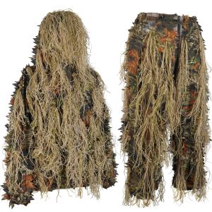JOAXOR Ghillie Suit Gilly Hunting Suits Pants 3D Leaf Camo Camouflage Coveralls Youth Adult Lightweight Clothes