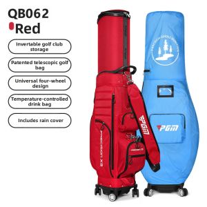 PGM GOLF | Hard Shell Airline Compatible Telescopic Spinner Golf Bag