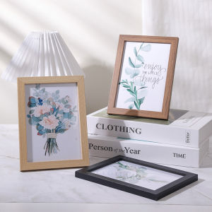 Miumiu 4R 6R A4 Wooden Photo Frame With Stand Wall Hanging Big Size Pictures Frame Display Home Decor
