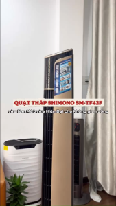 Quạt Tháp SHIMONO SM-TF42FL 45W Màu Vàng Đồng Cao Cấp Tháp Nghiêng 10 độ Vận Hành Êm Ái Cao 107cm BH 12 Tháng