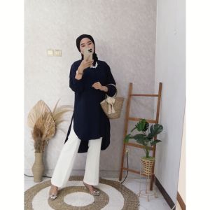 Tunik Jumbo Ld 110 120 130 Crinkle / Tunik Wanita Terbaru 2024