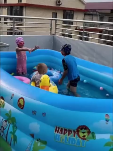 Swimming pool for kids baby adult family swimming pool Rectangular Pattern Inflatable pool Air Pump