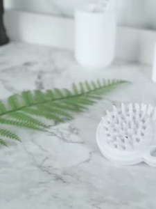 CS Sikat Pijat Kulit Kepala Bahan Silikon Untuk Anti Rambut Rontok
