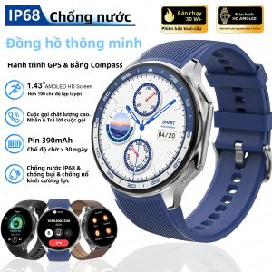 Đồng Hồ Thông Minh Nam Dòng DT 2025 Màn Hình AMOLED Mới Theo Dõi Sức Khỏe Nhịp Tim La Bàn Cuộc Gọi Bluetooth Dây Đeo Silicon Thời Trang Đồng Hồ Đeo Tay Kỹ Thuật Số