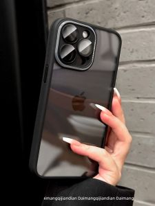 DAIMANG | Ốp Lưng Trong Suốt Không Vàng Ẩn Màn Hình Chống Bụi cho iPhone 14 Pro 15 Pro Max 12 Pro Max iPhone 13