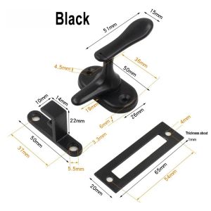 304 Stainless Steel Flip Latch LockDouble Slot Door BoltsAnti-Theft LocksGate Buckle for Windows Cabinets Barn Toilet Doors