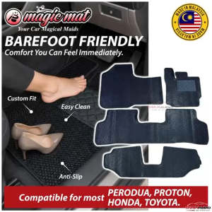 Car Carpet PERODUA KANCIL Barefoot Friendly MAGIC MAT Rubber Waterproof Custom Fit Floor Karpet Alas Kaki Kereta