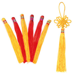 10pcs Chinese Knot Silk Tassel Multicolor Fringe Pendants Spring Festival festive Oranments for DIY Curtains Home Accessories