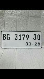 Plat nomor motor font baru