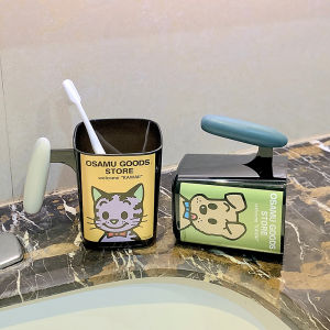 Cartoon Boys and Girls Tooth Cup Couple Home Good-looking Cute Student Dormitory Gargle Cup Internet Celebrity Water Cup