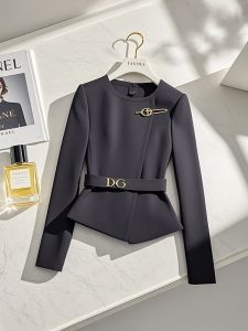 Early Autumn New Unique Super Nice Tops Small Man Classy Professional Niche Design Classic Style Black Outwear