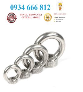 1 cái  Móc cẩu âm ecu mắt inox304 M6 M8 M10 M12 M14M16