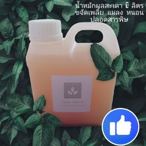 น้ำหมักผลสะเดา 1 ลิตร มีสารอะซาร์ไดเเร็คตินและจุลินทรีย์ BS ขจัดเพลี้ยและแมลงรวมทั้งเชื้อราแบบปลอดสารพิษ