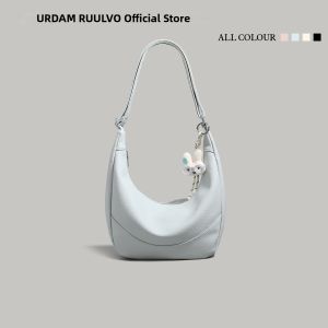 URCDN RDALVO | Simplified Soft Leather Dumpling Bag Large Capacity Work Commuter