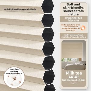 No Drilling Insulated Solar Block Cellular Shades