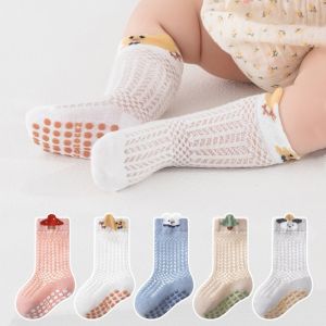Infant Toddler Floor Kids Socks Summer Hollow Out Cotton Breathable Anti slip Socks For Boys Girls 0-5Y Childrens Cartoon Sock