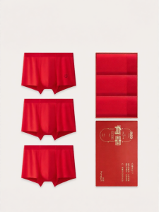 THREEGUN | Antibacterial Modal Cotton Underwear Red Gift Box