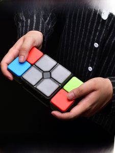 Electronic Music Cube Light up Brain Teaser Toy Intellectual Assembly Infinite Stress Relief Block Versatile Puzzle Toy