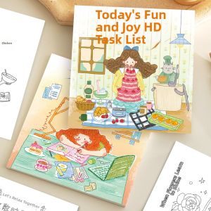 JUANJUANYUN | Therapeutic Portable Coloring Book Thick Non-See-Through Pages