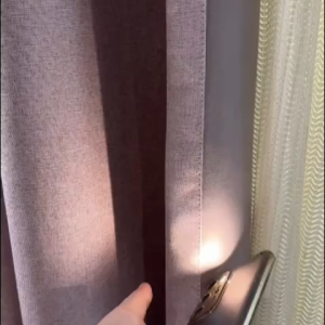 ผ้าม่านกันแสง完全黑化 Atlas Langsir ผ้าลินินสีขาว กัน UV กันความร้อน สำหรับบ้านหรู