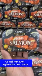 Cá Hồi Hun Khói Ngâm Dầu Oliu 120gr - Nhập Khẩu Nga Thơm Ngon Nhiều Dinh Dưỡng