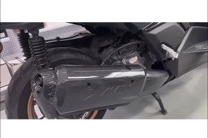 for Yamaha XMAX 300 2017 - 2023 V1 V2 Scooter Motorcycle Rear Exhaust Cover Carbon ABS Plastic Shell Accessories
