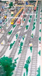 เลโก้รางรถไฟ บล็อกตัวต่อรางรถไฟ รางตรงและโค้ง