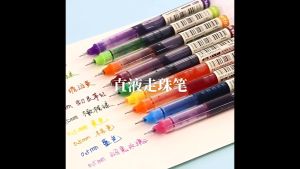 12Pcs Mixed Colors Liquid Ink Rollerball Pens 0.5mm Extra Fine Point RollerBall Pen for Students