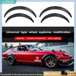 4pcs/set of universal flexible car fender SUV off-road fender horn wheel arch wheel eyebrow trim strip black