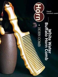 Thickened Natural Cow Horn Comb Anti-Static Hair Loss Massage Comb for Men And Women Home Use Long Hair Comb Meridian Comb