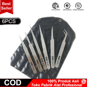 COOFARI Pinset Anti Karat Set Pinset Presisi 6 Buah