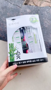 Bàn Chải Đánh Răng Than Hoạt Tính BOSSI – Set 5 Cái – Lông Siêu Mềm Sạch Sâu Không Đau Nướu