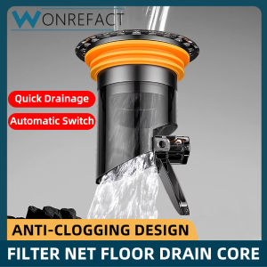 Washroom Magnetic Baffle Drain Extender Extra-long Black Insect Proof Anti Blocking Filter Plug 304 Stainless Steel Floor Drain Core