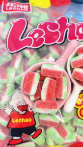 Lechao เยลลี่แตงโม 1 กิโลกรัม รสเปรี้ยวหวาน สดชื่น เคี้ยวหนึบ รูปทรงน่ารัก เคลือบน้ำตาลเม็ด ไม่มีส่วนผสมจากสัตว์ เหมาะสำหรับเด็กและวัยทำงาน