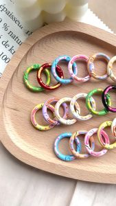 ตะขอกลม ห่วงโลหะกลมห้อยพวงกุญแจ อะไหล่เสริมอเนกประสงค์ 24 มิล