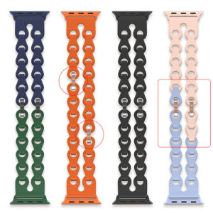 Silicone Link Strap Bracelets: Compatible with Xiaomi & Huawei Watches