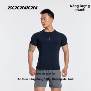 SOONION | Áo Thun Cổ Tròn Mỏng Nhẹ Khô Nhanh Cho Mùa Hè