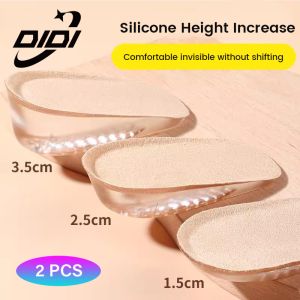 DIDI 1 Pair 1.5/2.5/3.5cm Invisible Height Increasing Half Insole Shoe Inserts Insole Heel Cups
