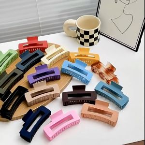 กิ๊บติดผมแบบเรียบๆ  คลิปหนีบผมออร์ซิลิก  กิ๊บหนีบผม, กิ๊ฟ กิ๊ปติดผม  ออรซิลิกเกาหลีคลิปสี่เหลี่ยมผมจับกิ๊บประดับผมเรียบง่าย  กิ๊บหนีบผมแฟชั่นสไตล์เกาหลี  กิ๊บหนีบผมสี่เหลี่ยมผืนผ้า