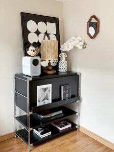 Bauhaus Magazine Cabinet Bookcase Shelf Scandinavian Flip Door Multifunctional Living Room Side Cabinet Home Storage Sideboard Cabinet