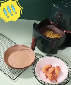 Disposable Baking Papers 50pcs 20cm Air Fryer Non-Stick Steamer Round Parchment Paper Liners Kitchen Accessories