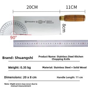 Wood Handle Stainless Steel Kitchen Knife