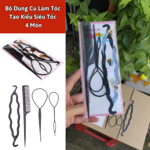 Bộ Dụng Cụ Làm Tóc Tạo Kiểu Siêu Tốc 4 Món  Sử dụng dễ dàng và tiện lợi .