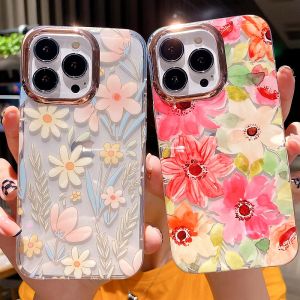 FLOVEME for IPhone 15 14 Pro/iPhone 15 14 Pro Max /15 14 Plus IPhone 13/13 Pro/13 Pro Max IPhone 12 Pro 11 Flower Lovely Phone Case Transparent Soft Shockproof Shell