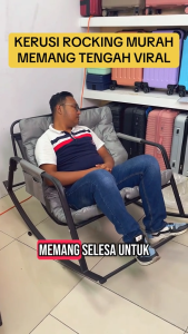 FINSSO Gorse Big Foldable Rocking Chair with Strong Steel | Sofa Kerusi Malas Besar | Lazy Sofa Armchair