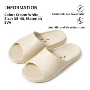MONLEYTA | Bathroom Slippers Womens Hollow Quick Dry Indoor Home Anti-Odor Silent Mens Sandals Non-Slip Shower Slippers EVA Material
