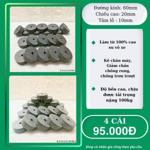 Cao su chống rung đường kính 60 (mm) Cao su kê chân máy Cao su giảm chấn phi 60 cao 20 (mm)
